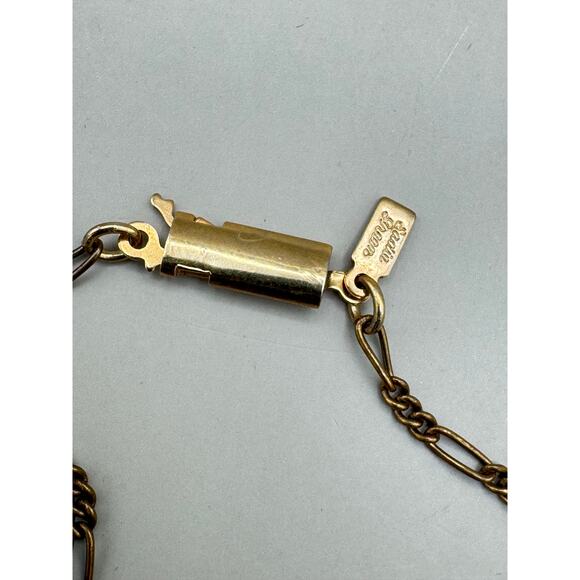 Vintage Sadie Green Antique Style Victorian Pendant Necklace with Red Glass - Picture 9 of 11